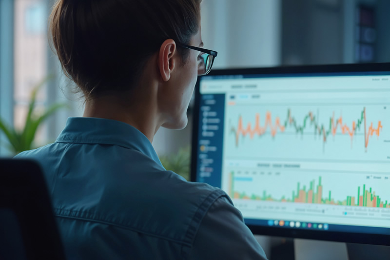 profesional de contact center analizando audio con speech analytics